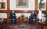 الرئيس تبون يستقبل الأمين العام للأفلان (الصورة: التلفزيون الجزائري)