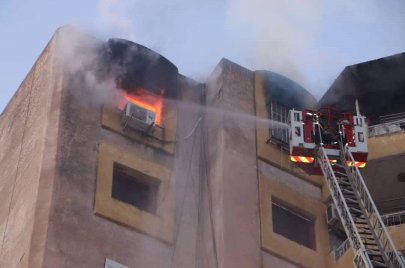 (الصورة: فيسبوك) حريق في شقة سكنية